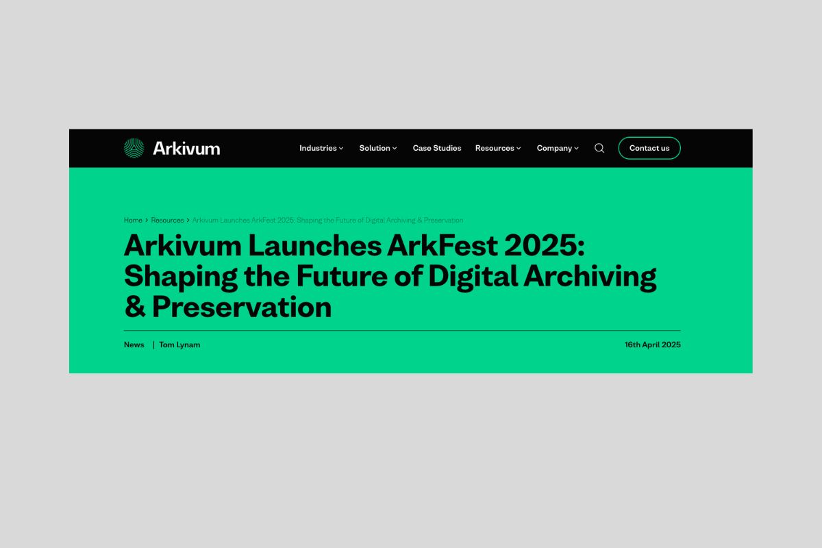 ArkFest 2025 (Arkivum, virtual)